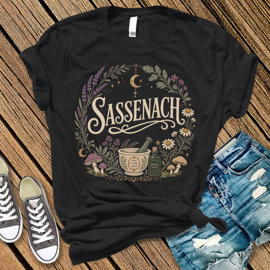 Sassenach Herbal Mystical Mushroom Apothecary T-Shirt
