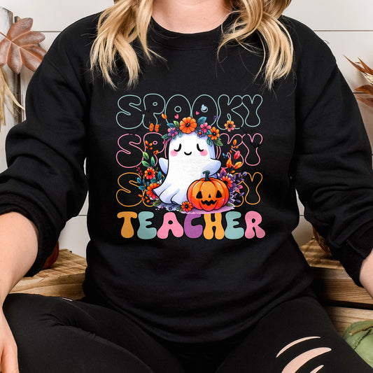 Spooky Teacher Sweatshirt, Halloween Teacher Gift, Fall Teacher Sweater, Teacher Fall Sweatshirt