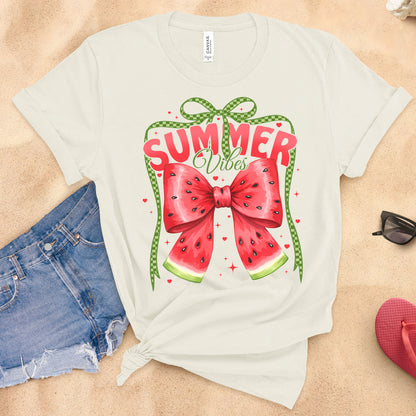 Summer Vibes Watermelon Coquette T-Shirt