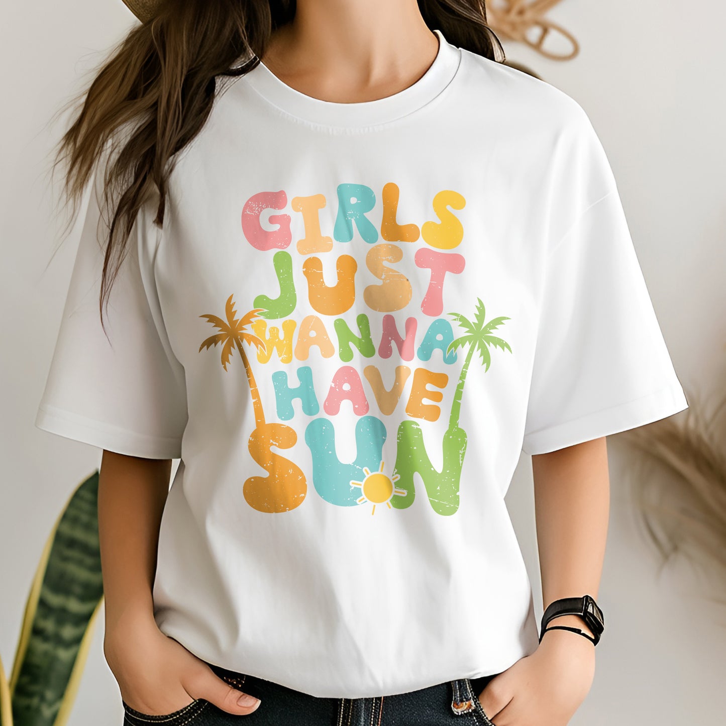 Girls Just Want To Have Sun T-Shirt, Summer Shirt, Beach Tee, Girlfriends T-Shirt, Girls Trip Tee, Beach Trip Shirt