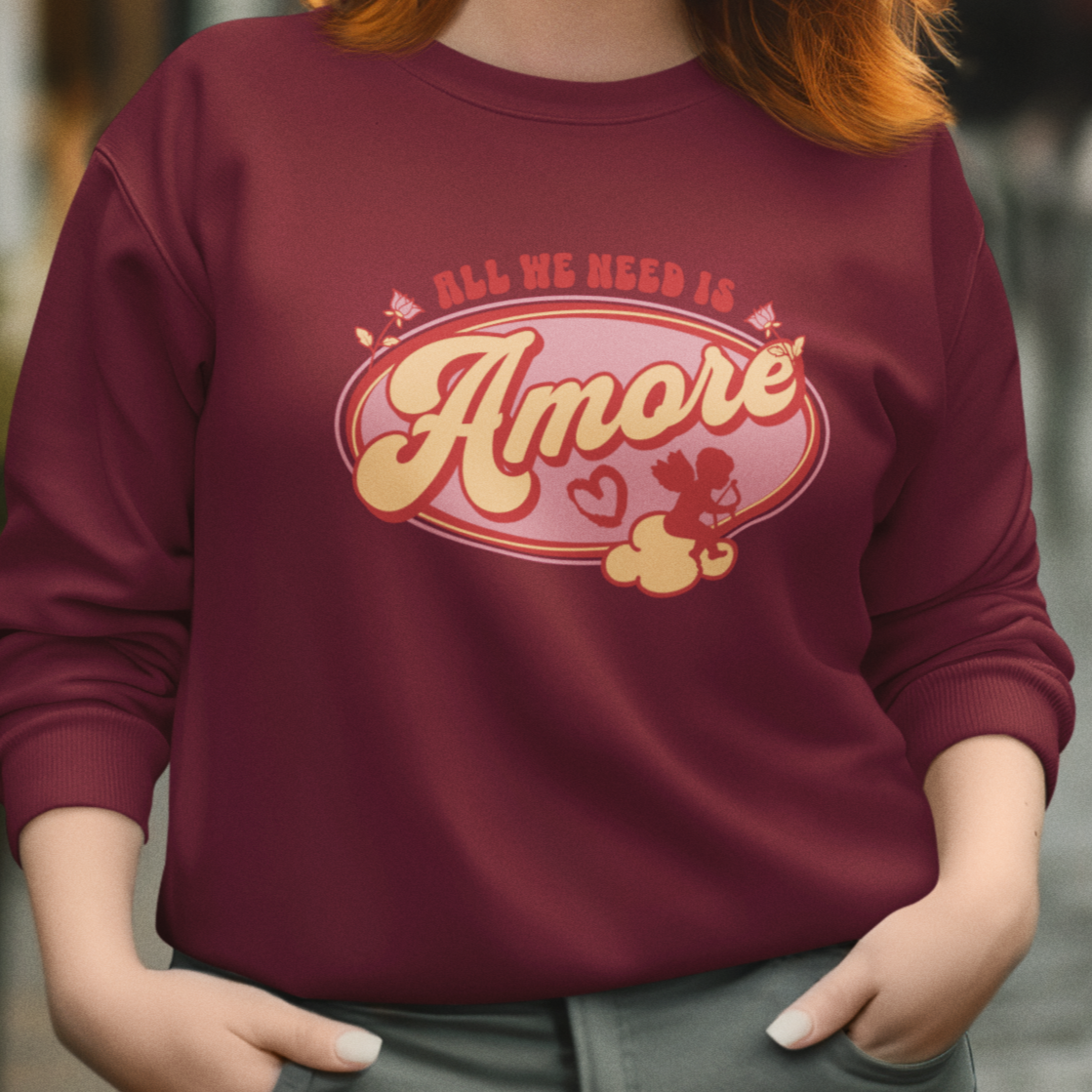 Italian Valentine’s Day Sweatshirt, Italian Love Gift, Italian Valentine Sweater, Love Sweatshirt, Amore Gift