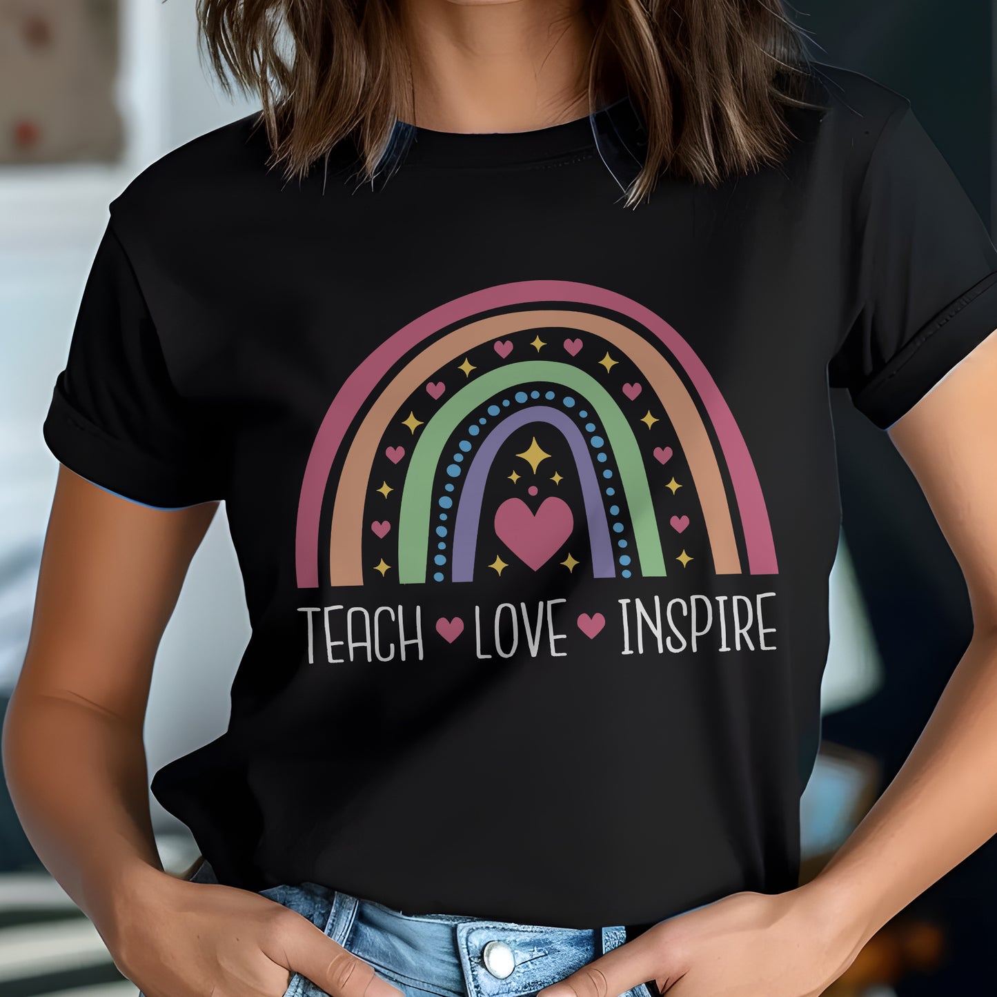 Teacher Shirt | Back To School Shirt | Teach, Love, Inspire Shirt | Kindergarten Teacher | Preschool Teacher | Teacher Gift | First Day of School Shirt