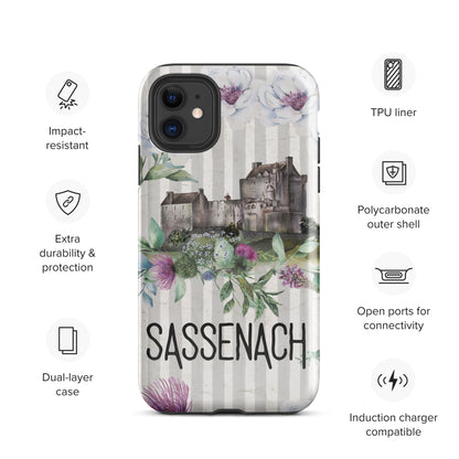 Sassenach Tough Case for iPhone®, Outlander Gift, Sassenach Gift, Scotland iPhone Case, iPhone 11, 12, 13, 14 & 15 Case