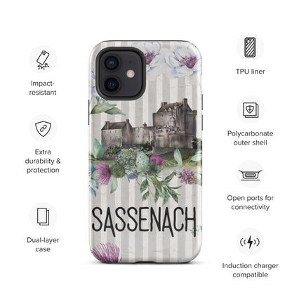 Sassenach Tough Case for iPhone®, Outlander Gift, Sassenach Gift, Scotland iPhone Case, iPhone 11, 12, 13, 14 & 15 Case