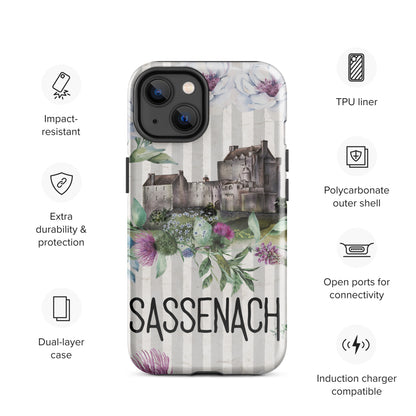 Sassenach Tough Case for iPhone®, Outlander Gift, Sassenach Gift, Scotland iPhone Case, iPhone 11, 12, 13, 14 & 15 Case