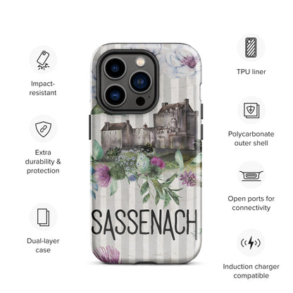 Sassenach Tough Case for iPhone®, Outlander Gift, Sassenach Gift, Scotland iPhone Case, iPhone 11, 12, 13, 14 & 15 Case