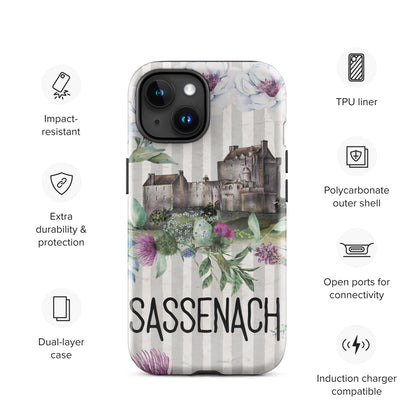 Sassenach Tough Case for iPhone®, Outlander Gift, Sassenach Gift, Scotland iPhone Case, iPhone 11, 12, 13, 14 & 15 Case