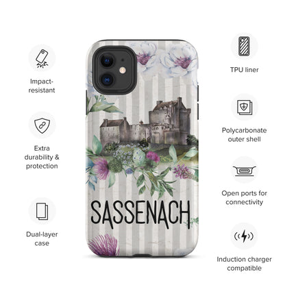 Sassenach Tough Case for iPhone®, Outlander Gift, Sassenach Gift, Scotland iPhone Case, iPhone 11, 12, 13, 14 & 15 Case