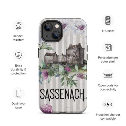 Sassenach Tough Case for iPhone®, Outlander Gift, Sassenach Gift, Scotland iPhone Case, iPhone 11, 12, 13, 14 & 15 Case