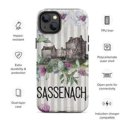 Sassenach Tough Case for iPhone®, Outlander Gift, Sassenach Gift, Scotland iPhone Case, iPhone 11, 12, 13, 14 & 15 Case