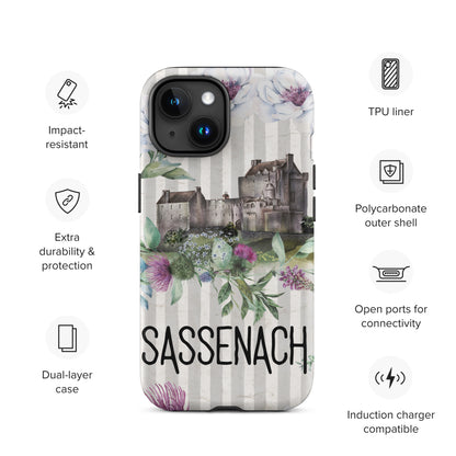 Sassenach Tough Case for iPhone®, Outlander Gift, Sassenach Gift, Scotland iPhone Case, iPhone 11, 12, 13, 14 & 15 Case