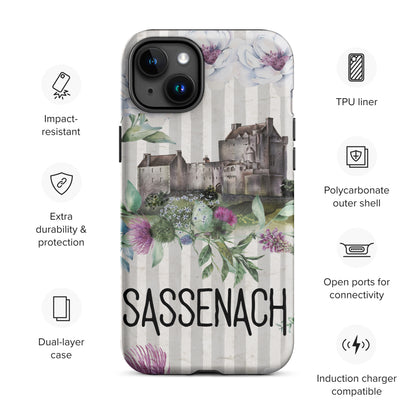 Sassenach Tough Case for iPhone®, Outlander Gift, Sassenach Gift, Scotland iPhone Case, iPhone 11, 12, 13, 14 & 15 Case