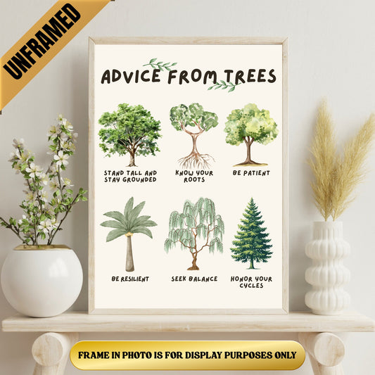 Advice from Trees Inspirational Poster (UNFRAMED)