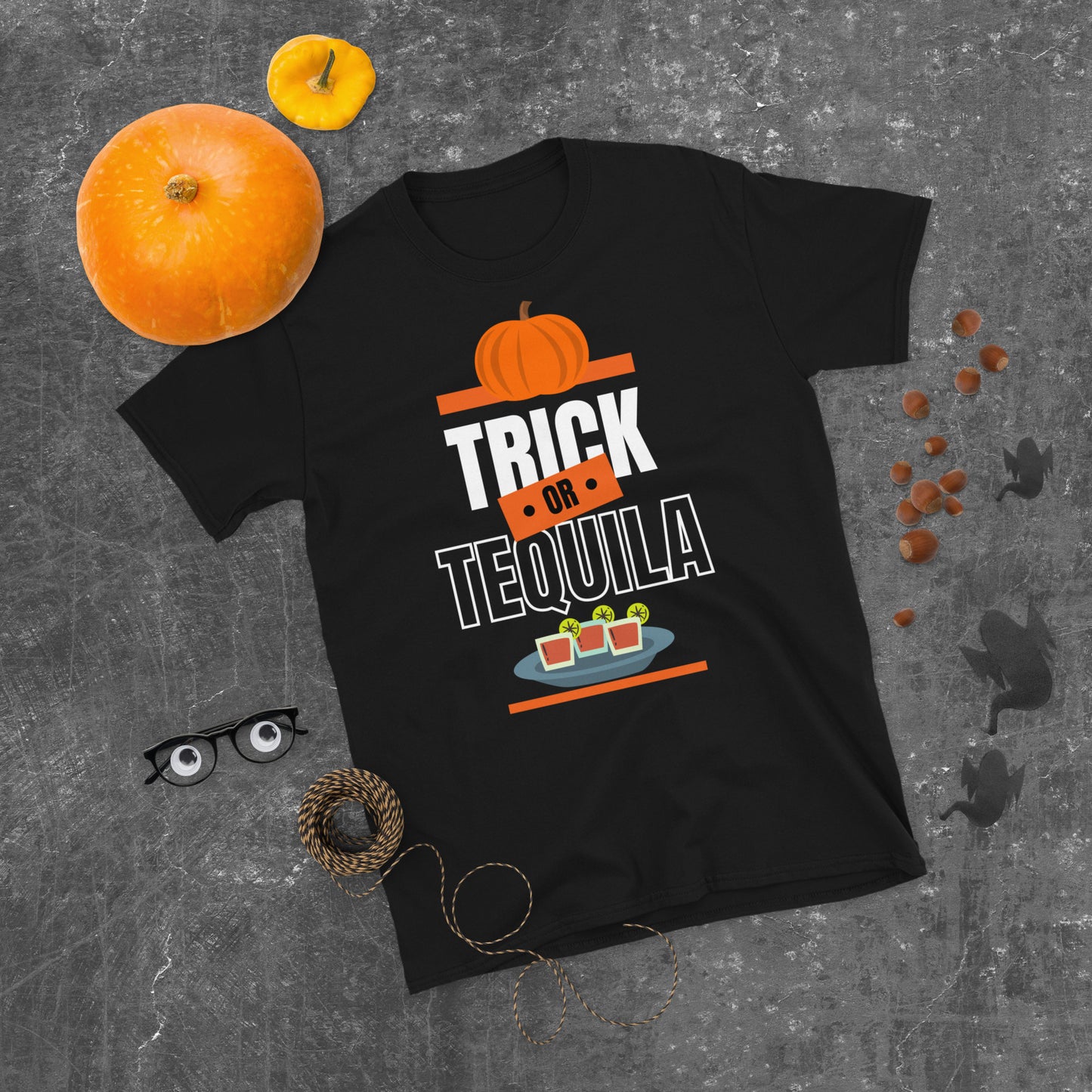 Trick Or Treat Shirt, Funny Halloween Tee, Halloween Party Tee, Trick or Tequila t-Shirt, Halloween Tequila Tee