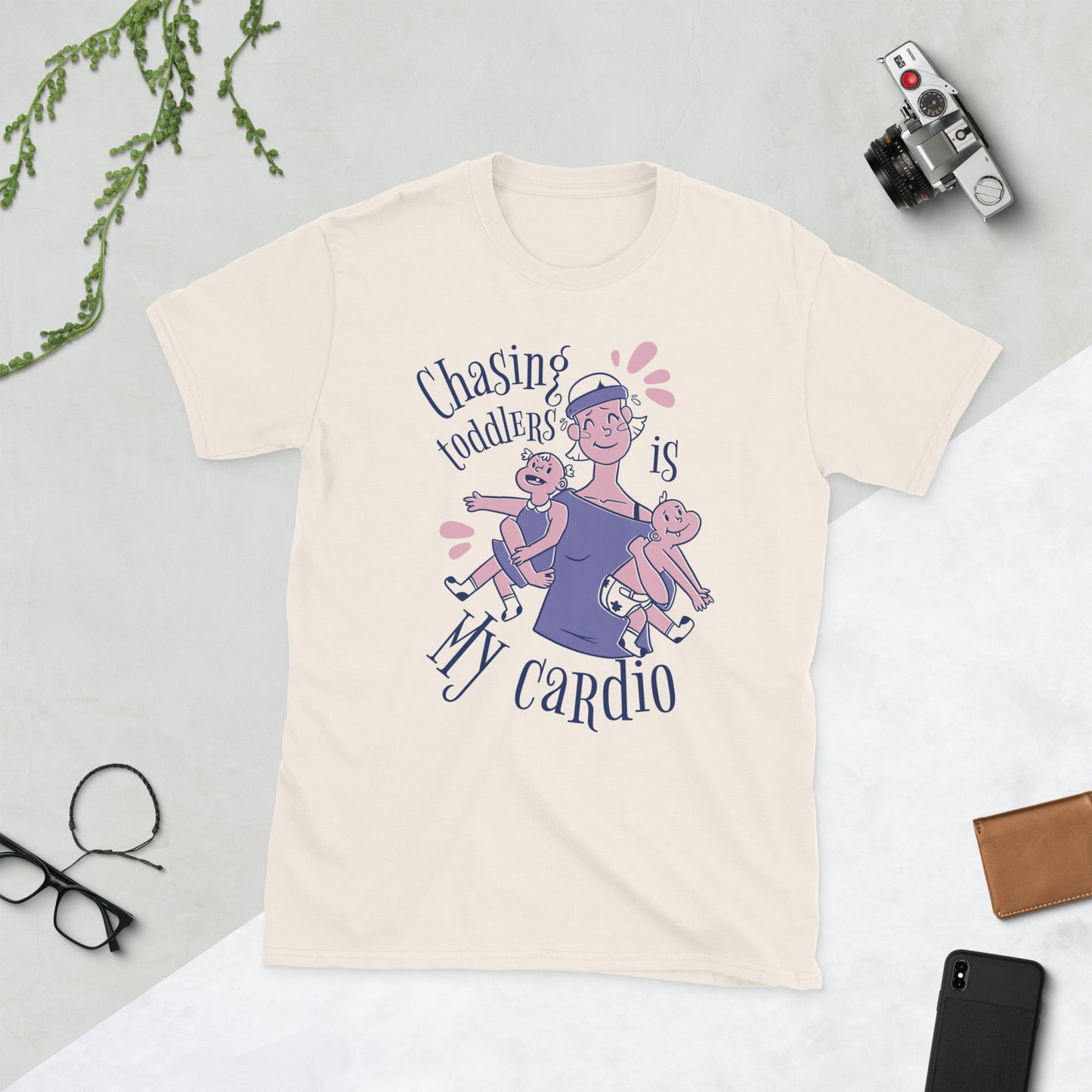 Chasing Toddlers is My Cardio Shirt, Funny Mom Shirt, Toddler Mom Gift, Toddler Mama T-Shirt, Cool Mom Present, Sarcastic Mom Tee