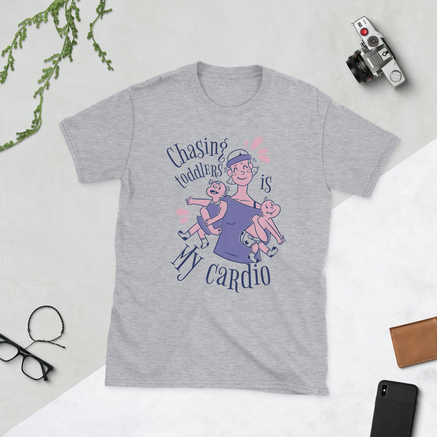 Chasing Toddlers is My Cardio Shirt, Funny Mom Shirt, Toddler Mom Gift, Toddler Mama T-Shirt, Cool Mom Present, Sarcastic Mom Tee