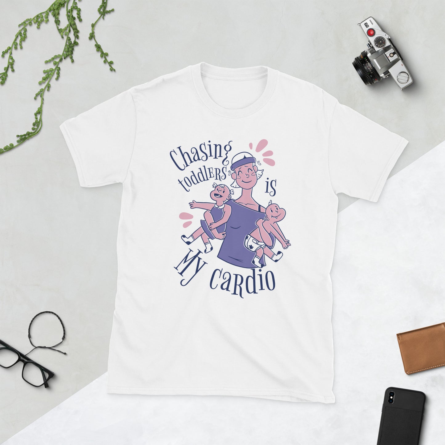 Chasing Toddlers is My Cardio Shirt, Funny Mom Shirt, Toddler Mom Gift, Toddler Mama T-Shirt, Cool Mom Present, Sarcastic Mom Tee