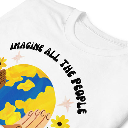 Imagine All The People Living Life In Peace Shirt, Be Kind Shirt, Peace Tee