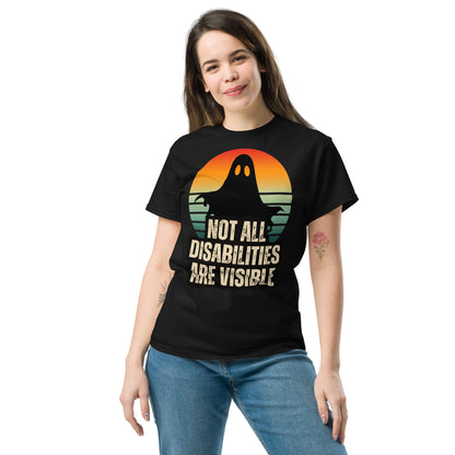 Not All Disabilities Are Visible T-Shirt, Halloween Invisible Disability Awareness Tee, Rare Disease Support Gift, Disability Awareness Shirt