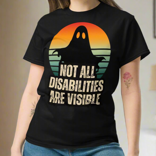 Not All Disabilities Are Visible T-Shirt, Halloween Invisible Disability Awareness Tee, Rare Disease Support Gift, Disability Awareness Shirt