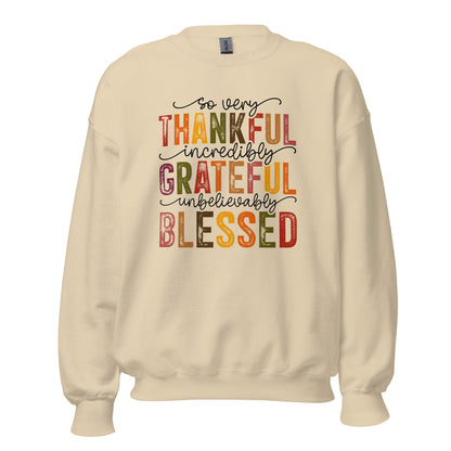 Thankful Sweatshirt, Thanksgiving Sweatshirt, Thanksgiving Gift, Happy Thanksgiving Shirt, Blessed Thanksgiving