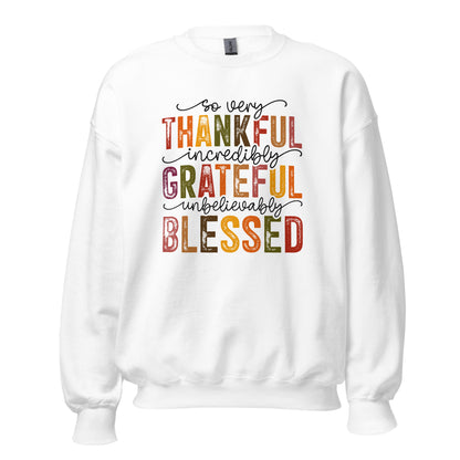 Thankful Sweatshirt, Thanksgiving Sweatshirt, Thanksgiving Gift, Happy Thanksgiving Shirt, Blessed Thanksgiving