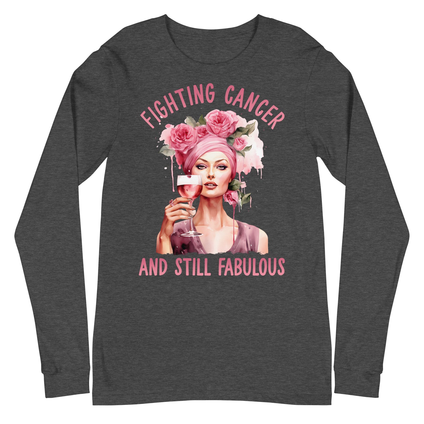 Fighting Cancer Shirt, Breast Cancer Shirt, October Pink Month, Cancer Awareness Long Sleeve Tee