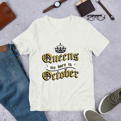 Queens Are Born In October Shirt, Queen October Birthday, October Birthday Girl, October Queen, October Girl