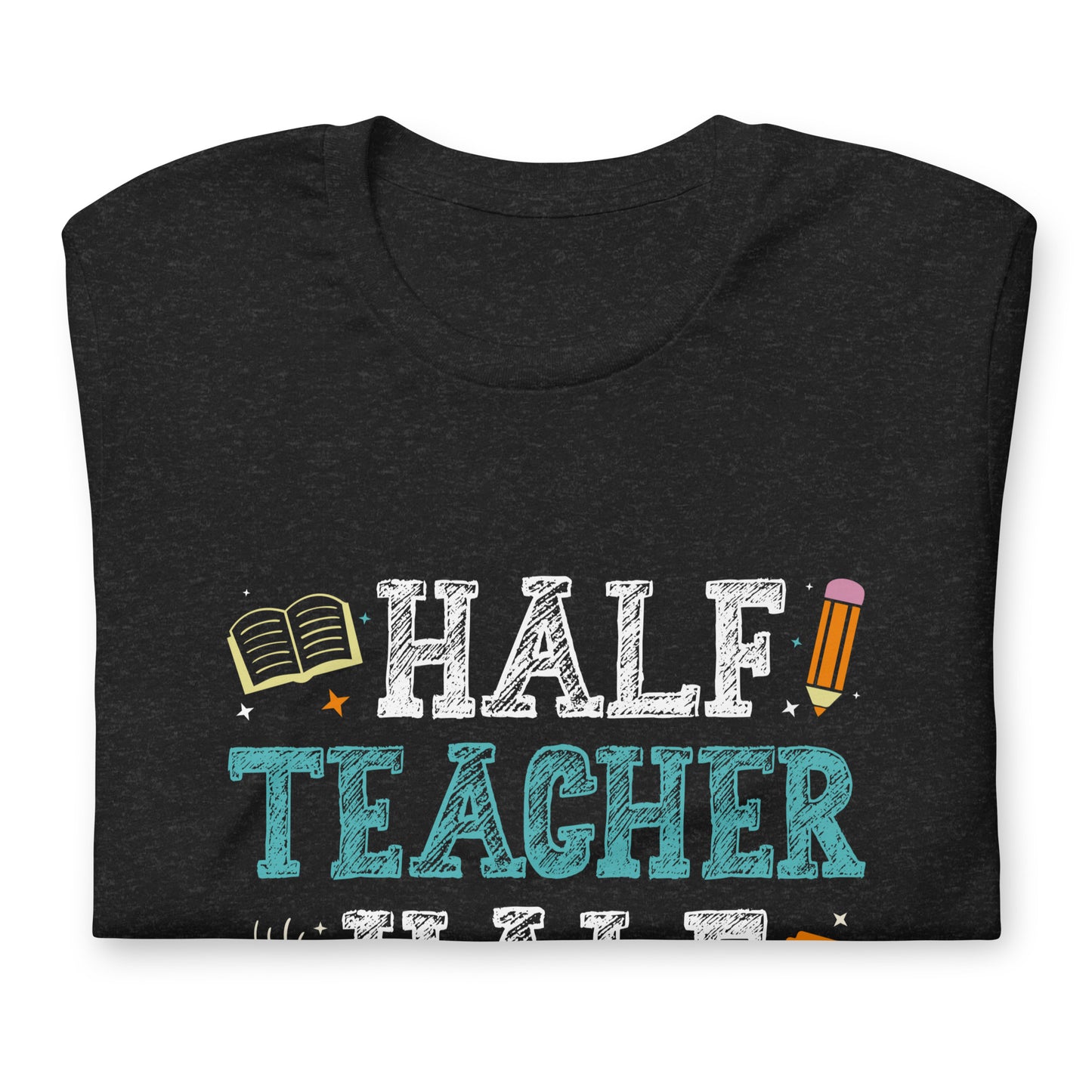 Half Teacher Half Coffee Shirt, Teacher Gift, Teacher Appreciation, Back To School Shirt, Iced Coffee Shirt, Retro Teacher Shirt, Teacher Tees, Coffee Lover