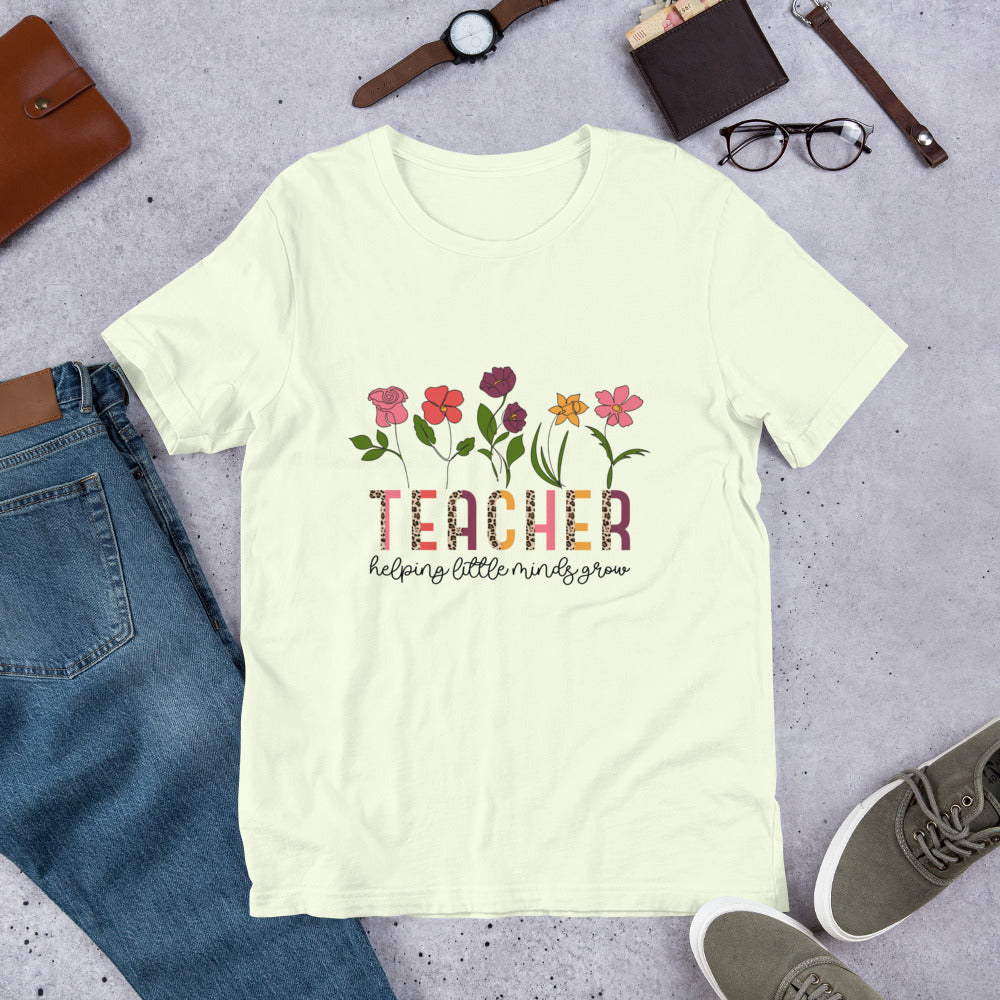 Helping Little Minds Grow Shirt, Teacher Shirt, Gift For Teacher, Teacher Appreciation, Inspirational Teacher Tee, Educators Shirt