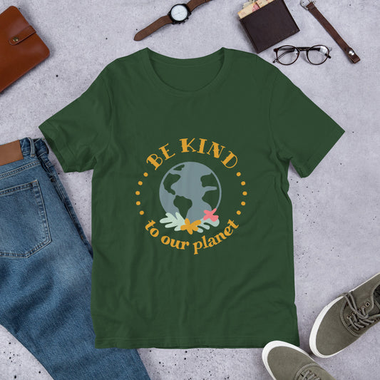 Be Kind To Our Planet | Planet T-Shirt | Earth Day Shirts | Environmental Earth Awareness Gift