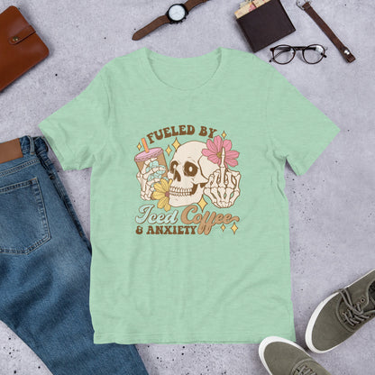 Coffee and Anxiety Shirt, Coffee Addict Tee, Iced Coffee Lover Shirt, Sarcastic Gift, Trendy Coffee Gift, Funny Anxiety Shirt