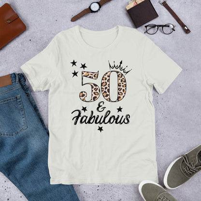 50 & Fabulous Shirt, 50th Birthday Gift, Fiftieth Birthday Shirt, 50th Birthday Party, Gift for 50th Bday,