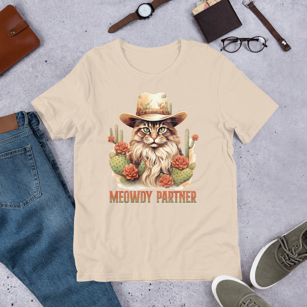 Cowboy Cat Shirt, Funny Cat Shirt, Country Western Top, Kitty Tee, Funny Cat Tee, Cat Lovers Tee, Meowdy Partner Shirt