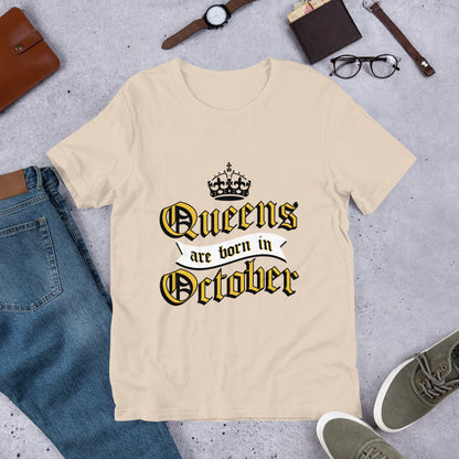 Queens Are Born In October Shirt, Queen October Birthday, October Birthday Girl, October Queen, October Girl