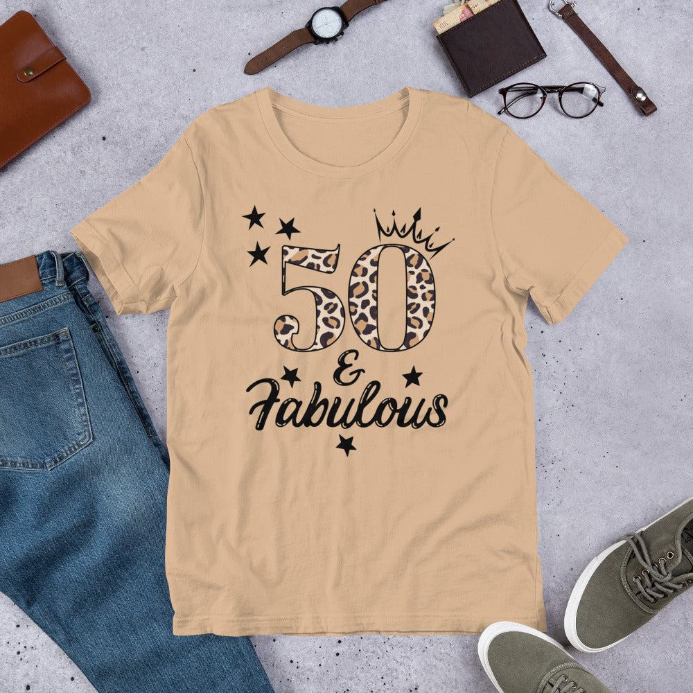 50 & Fabulous Shirt, 50th Birthday Gift, Fiftieth Birthday Shirt, 50th Birthday Party, Gift for 50th Bday,