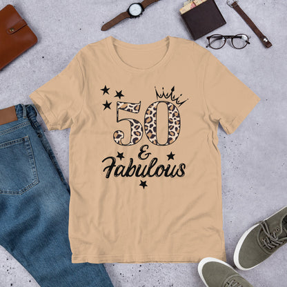 50 & Fabulous Shirt, 50th Birthday Gift, Fiftieth Birthday Shirt, 50th Birthday Party, Gift for 50th Bday,