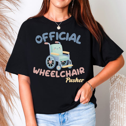 Official Wheelchair Pusher Caregiver T-Shirt