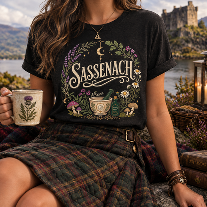 Sassenach Herbal Mystical Mushroom Apothecary T-Shirt