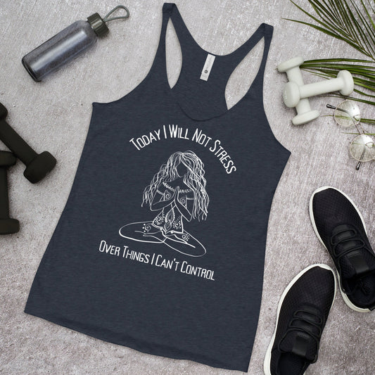 Stress Free Yoga Shirt, Yoga Tank, Meditation Shirt, Yoga Gift for Her, Good Vibes Shirt