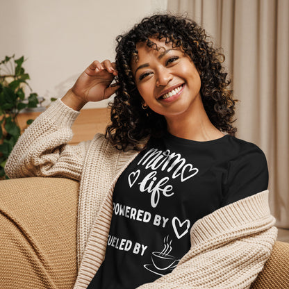 Mom's Life Shirt, Powered By Love, Fueled by Coffee, Mom T-Shirt, Mom Gift, Mama Tee,