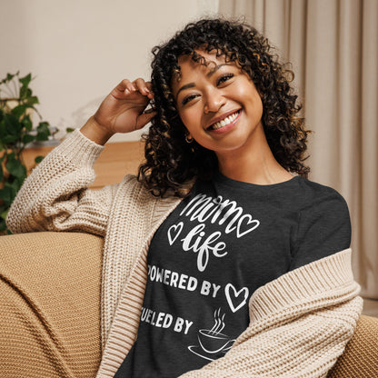 Mom's Life Shirt, Powered By Love, Fueled by Coffee, Mom T-Shirt, Mom Gift, Mama Tee,