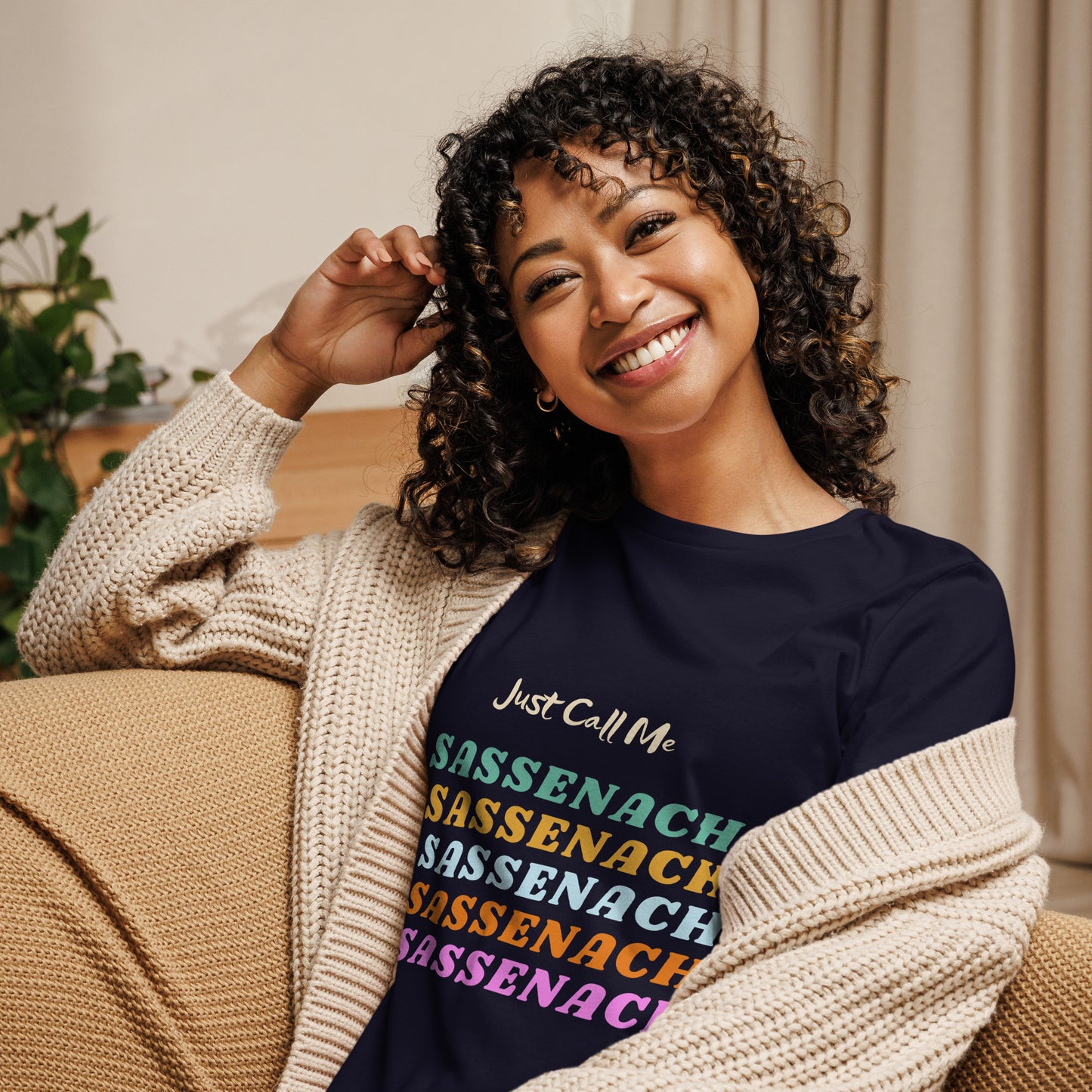 Just Call Me Sassenach T-shirt | Outlander Gifts | Sassenach Tee | Claire Fraser Women's Relaxed T-Shirt